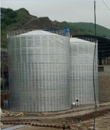 黑河粮食钢板仓的安装全过程不用热焊接